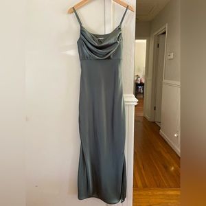 Revelry Skye Satin Dress Rosemary